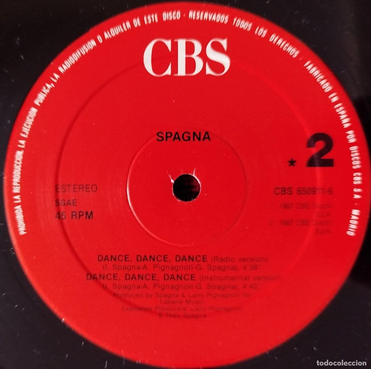 Discos de vinilo: SPAGNA ** Dance, Dance, Dance ** MAXI SINGLE VINILO 1987 - Foto 4
