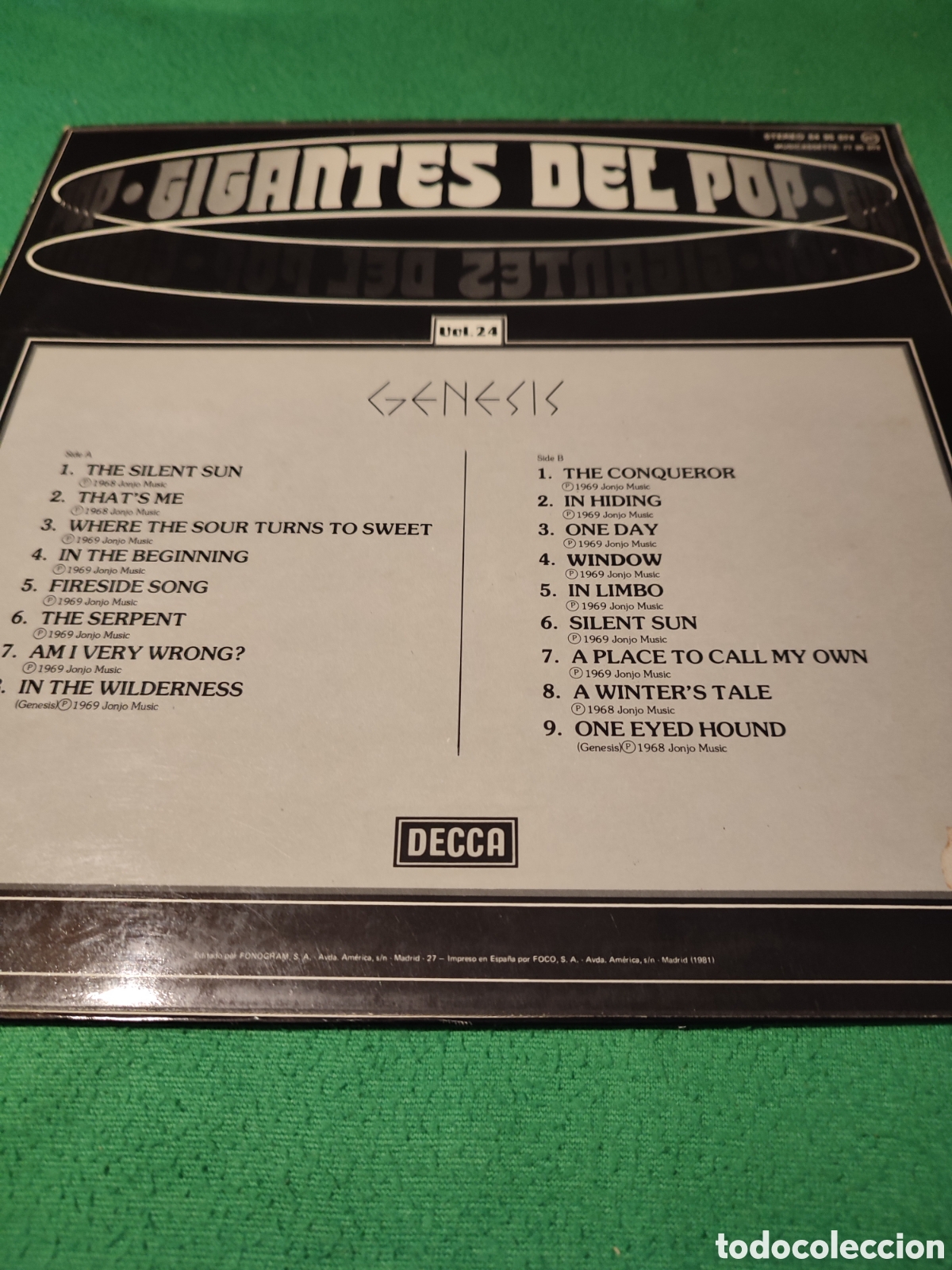 Discos de vinilo: G&eacute;nesis - Gigantes del pop Vol 24 - Foto 2