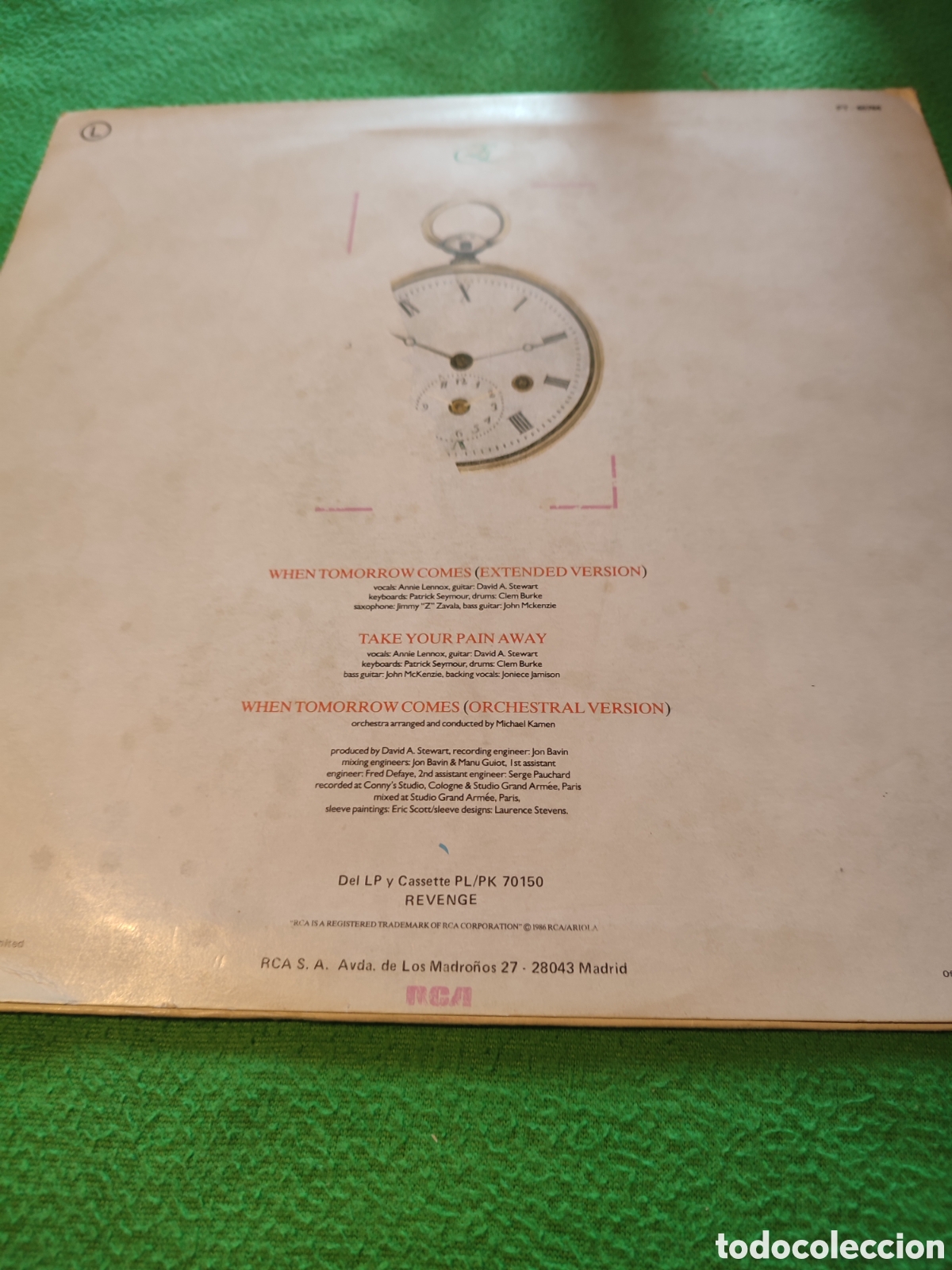 Discos de vinilo: Eurythmics - When tomorrow comes Maxi single - Foto 2