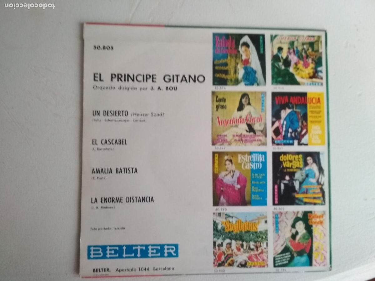 Discos de vinilo: El Principe Gitano &ndash; Amalia Batista, 1963 - Foto 2
