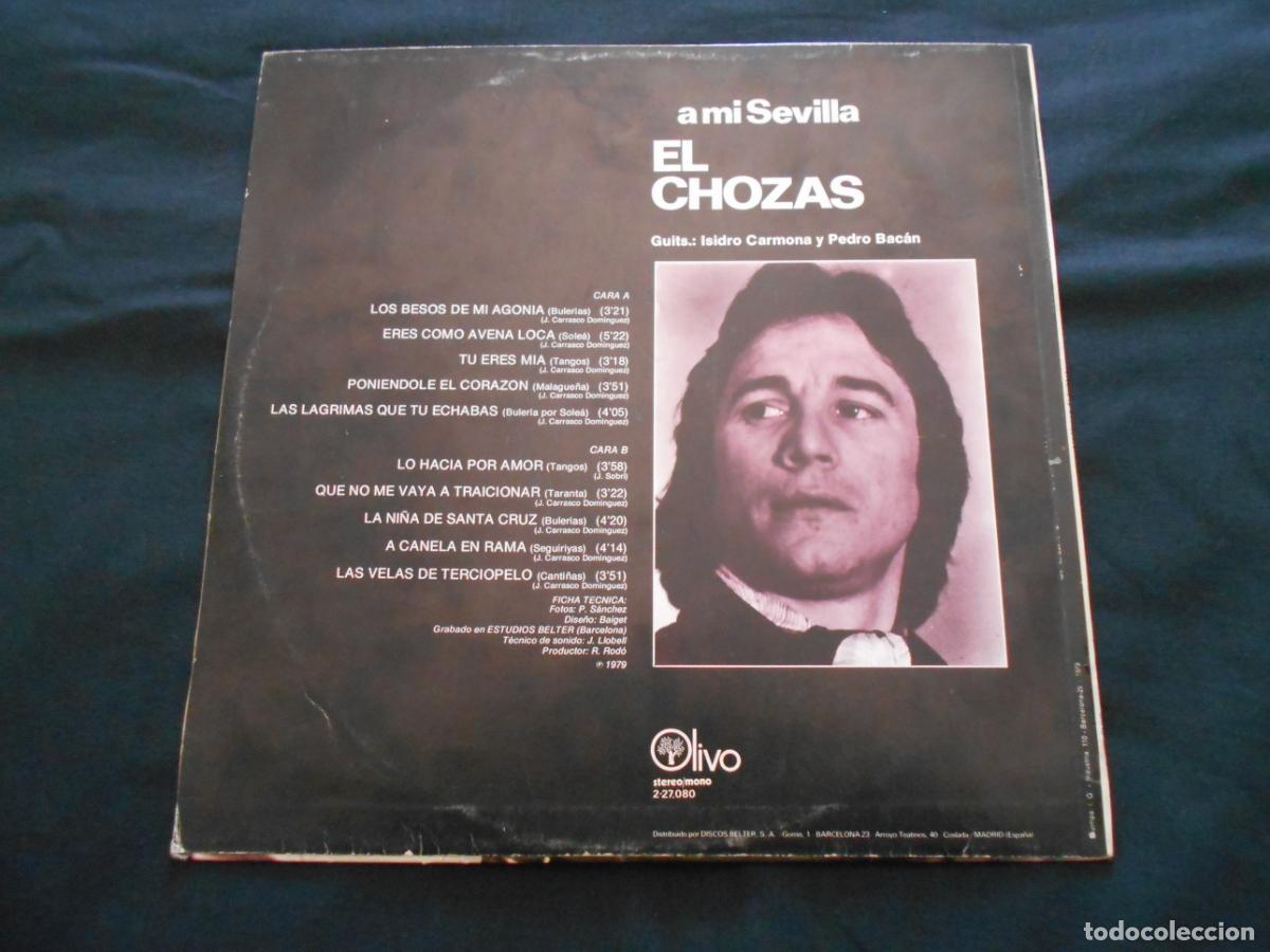 Discos de vinilo: LP EL CHOZAS // A MI SEVILLA - Foto 2