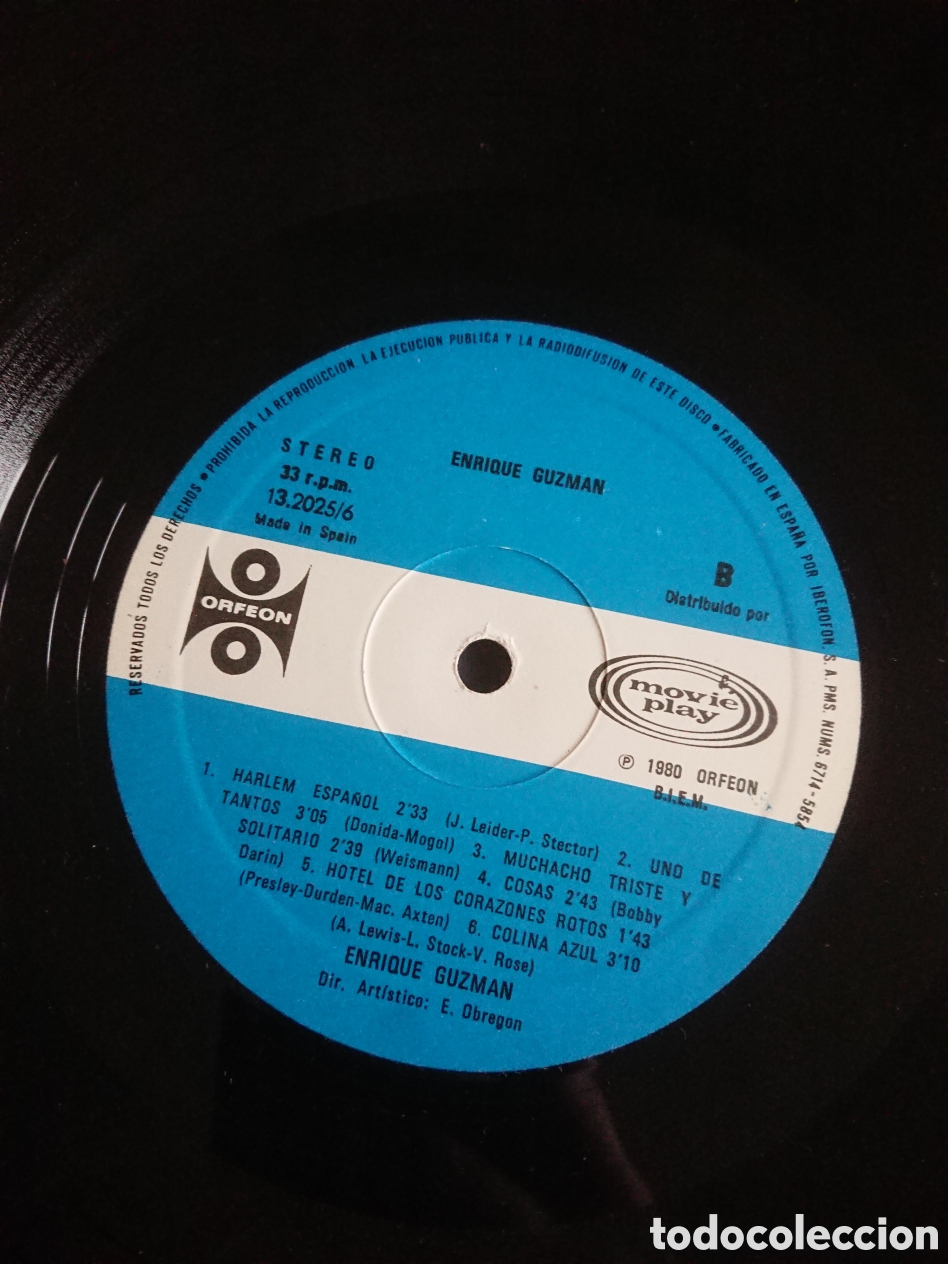 Discos de vinilo: Enrique Guzm&aacute;n - LP - Edici&oacute;n espa&ntilde;ola - Foto 7