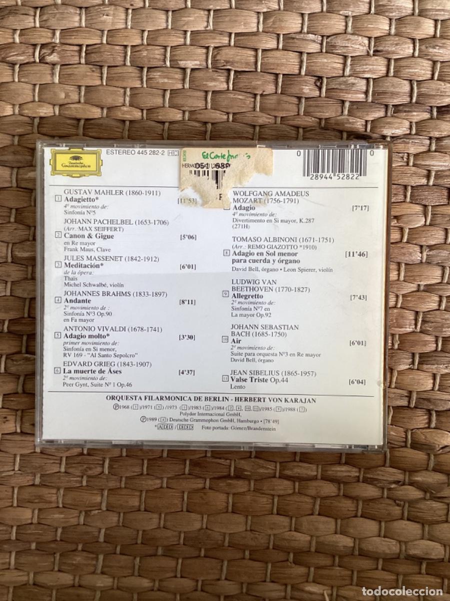 Discos de vinilo: 272 CD Karajan - Adagio - 11 temas - A&ntilde;o 1989 - Foto 3