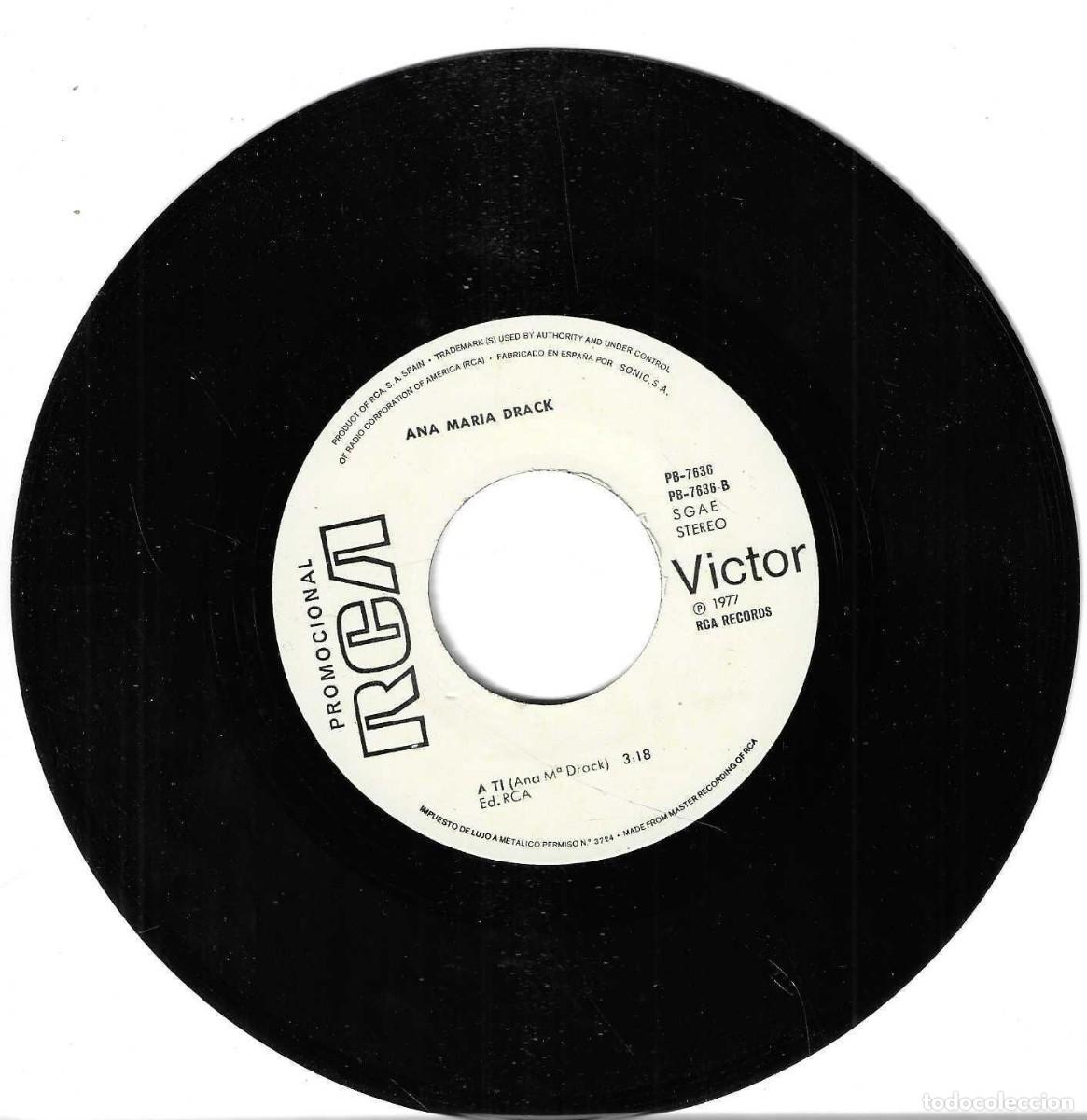 Discos de vinilo: ANA MARIA DRACK - AMADA - A T&Iacute; - RCA 1977 - Foto 2