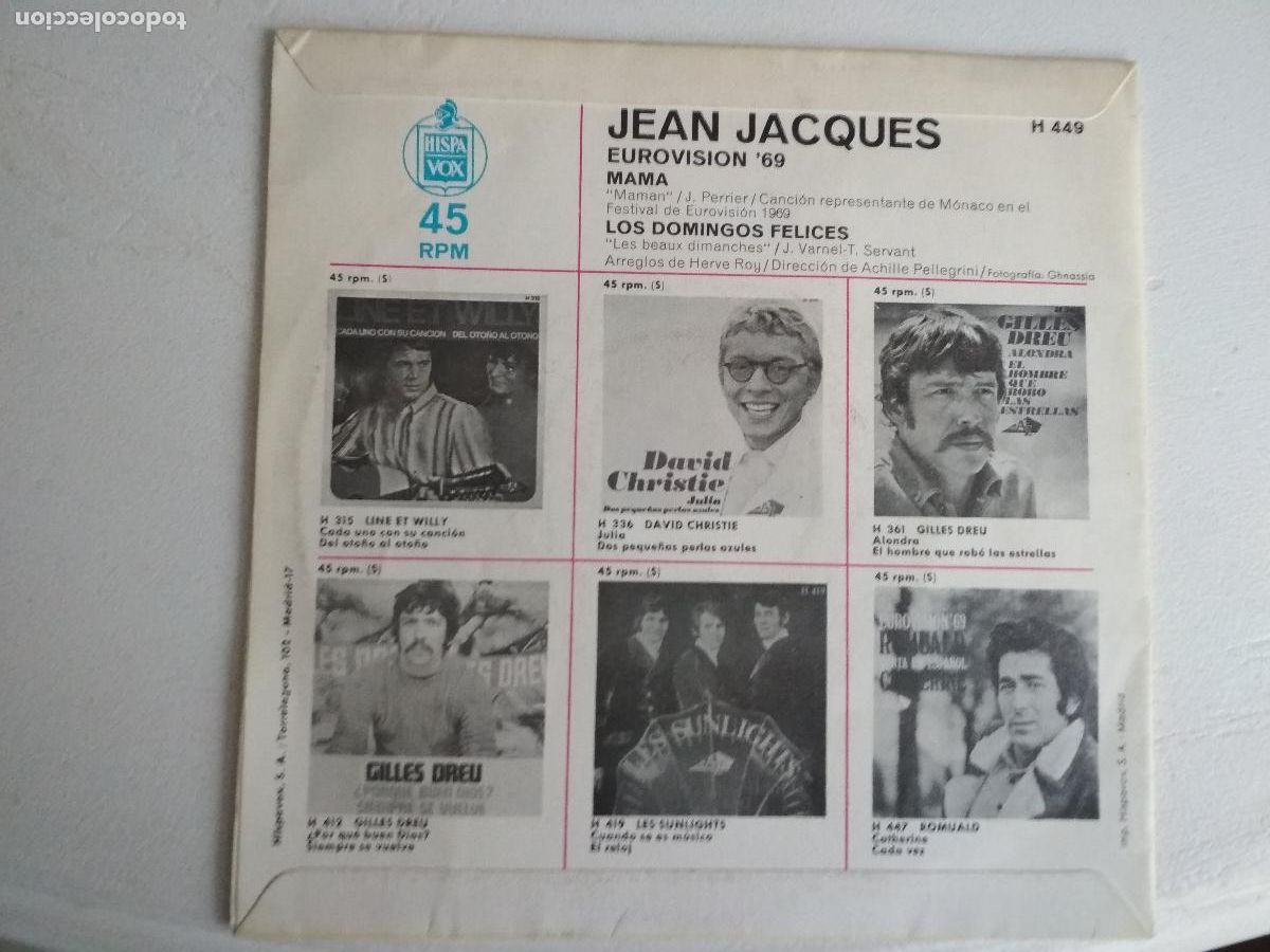 Discos de vinilo: Jean Jacques 1969 ed espa&ntilde;ola &lrm;&ndash; Mama - Foto 4