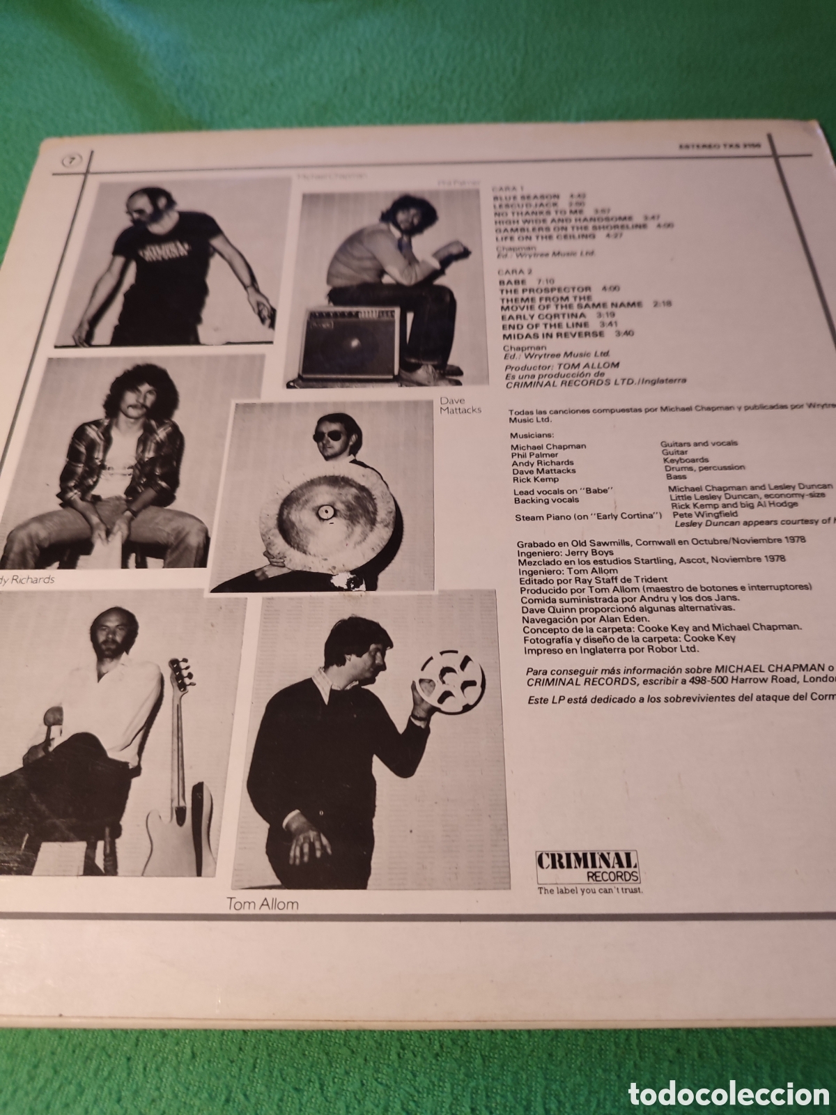 Discos de vinilo: Michael Chapman - Life on the ceiling - Foto 2