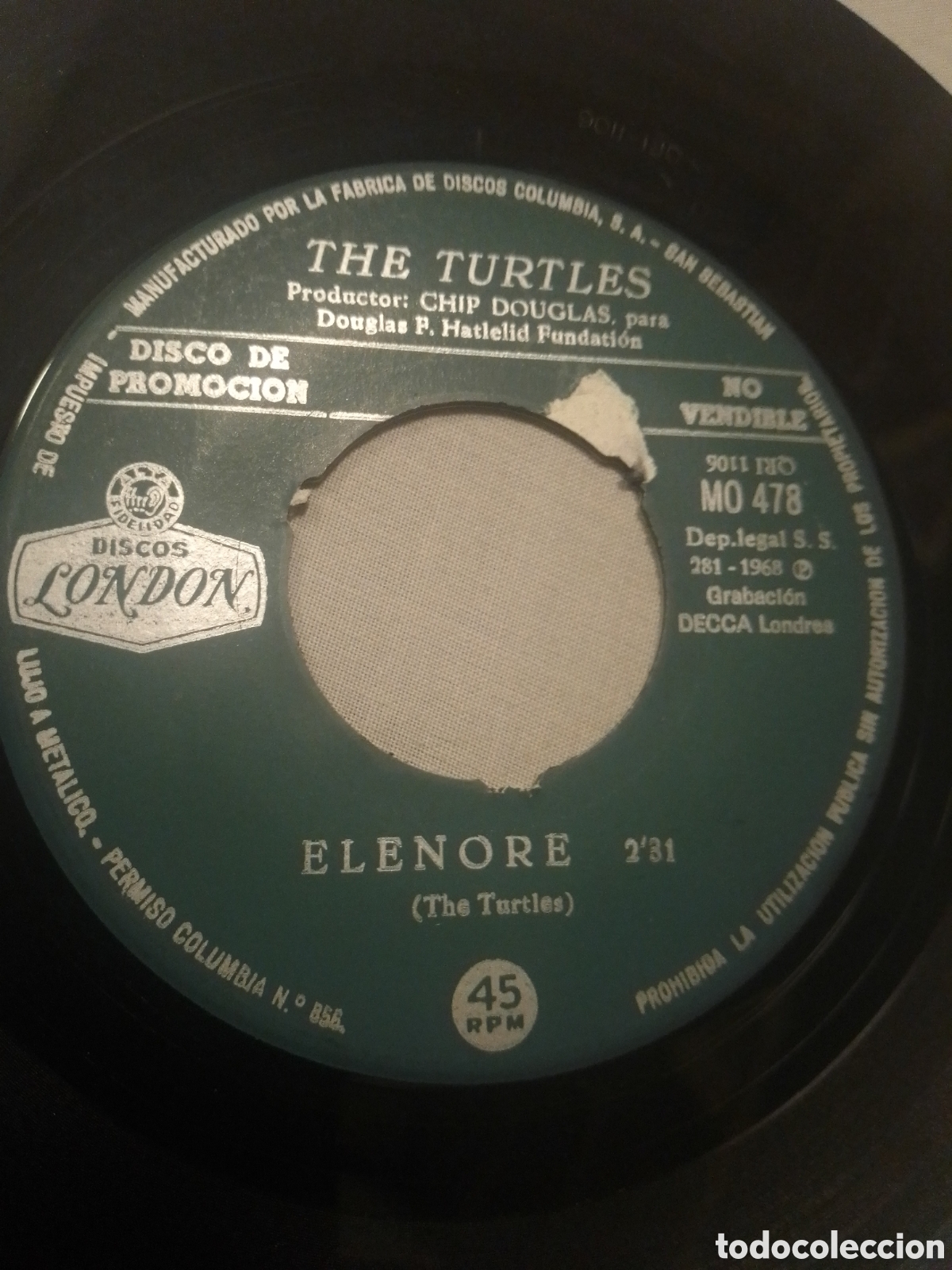 Discos de vinilo: THE TURTLES ELENORE Y SURFER DAN 1968 - Foto 2