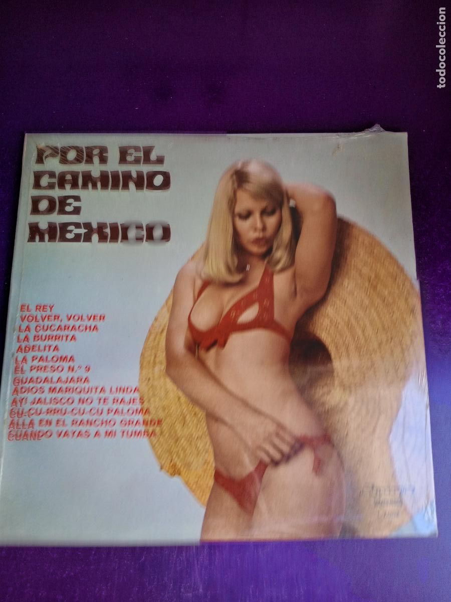 Vinyl records: POR EL CAMINO DE MEXICO - LP OLYMPO 1976 - VERSIONES CLASICOS RANCHERAS FOLK - SEXY COVER -