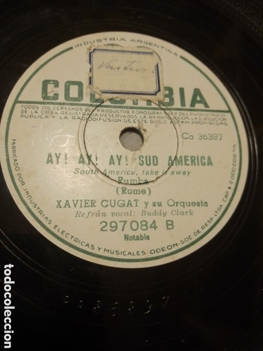 Discos de vinilo: DISCO DE PIEDRA, XAVIER CUGAT Y SU ORQUESTA - Foto 2