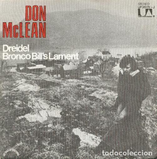 Discos de vinilo: DON McLEAN 45T DREIDEL single - Foto 1