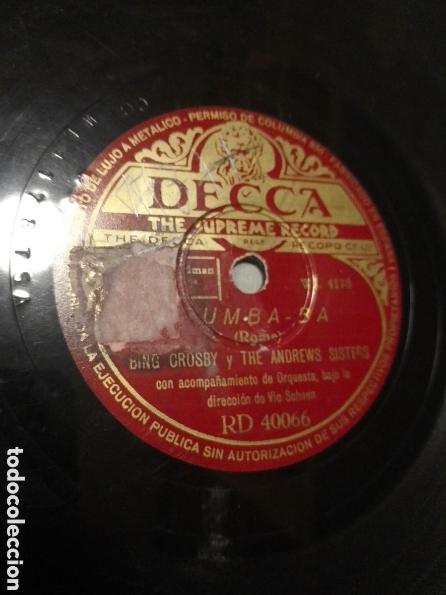 Discos de vinilo: DISCO DE PIEDRA, BING CROSBY Y THE JESTERS - Foto 2