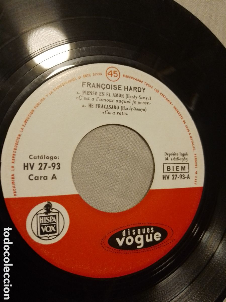 Discos de vinilo: FRAN&Ccedil;OISE HARDY 1963 - Foto 2