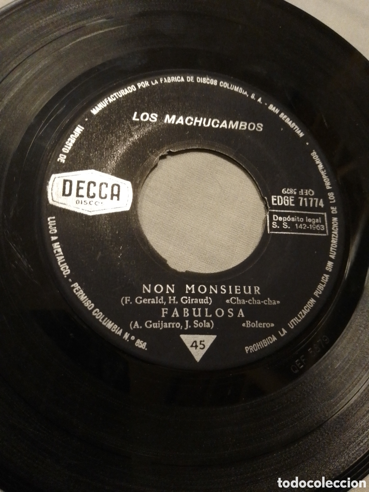 Discos de vinilo: LOS MACHUCAMBOS 1963 - Foto 3