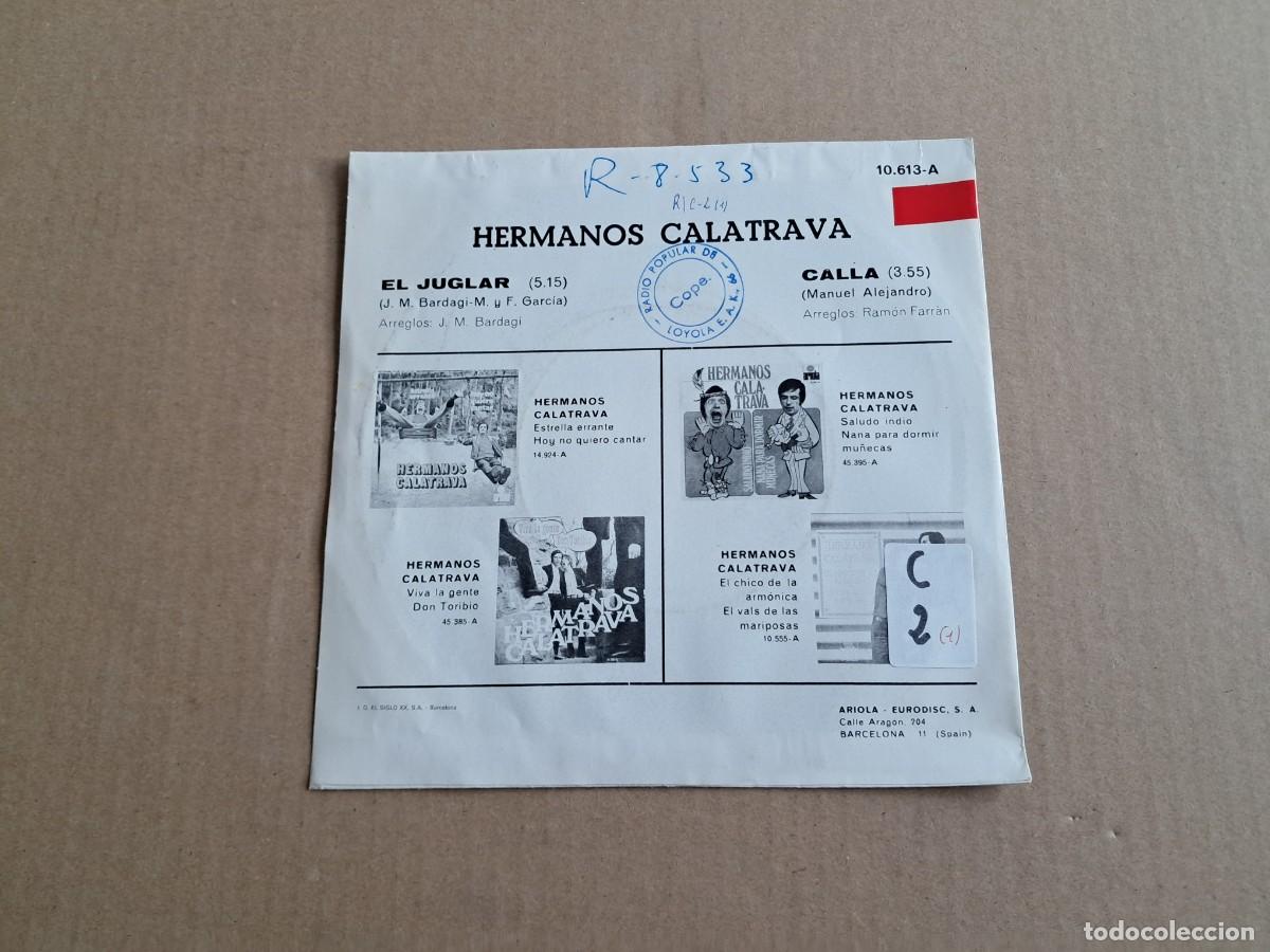 Discos de vinilo: HERMANOS CALATRAVA - EL JUGLAR SINGLE 1972 - Foto 3