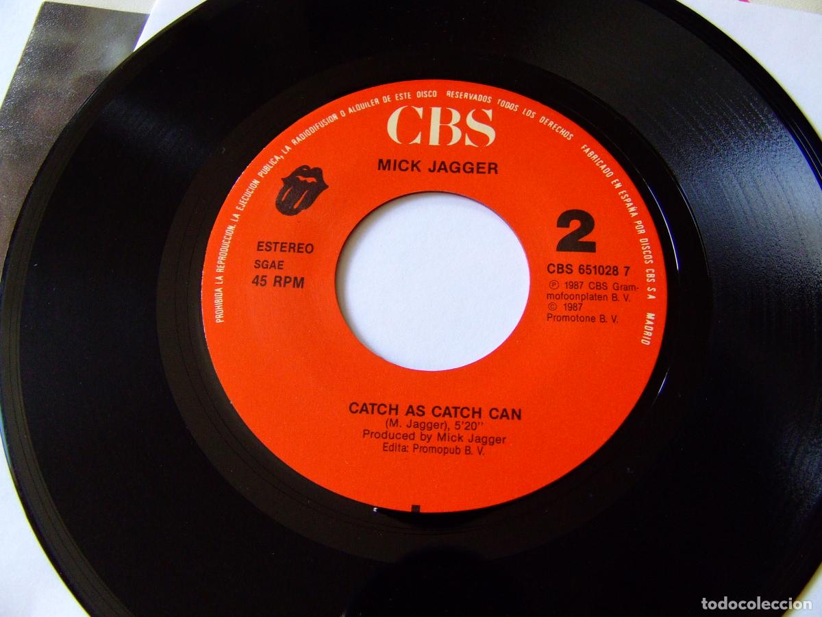 Discos de vinilo: SINGLE VINILO MICK JAGGER LET&rsquo;S WORK EDICION ESPA&Ntilde;OLA 1987 - Foto 4