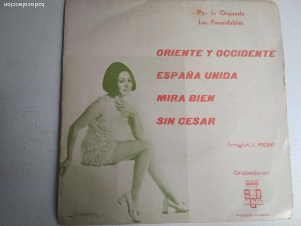 Discos de vinilo: Los Formidables &lrm;&ndash; Oriente y Occidente,1972 - Foto 2