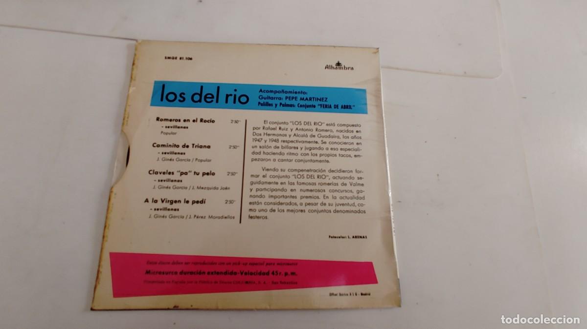 Discos de vinilo: LOS DEL RIO-EP ROMEROS EN EL ROCIO +3 - Foto 2