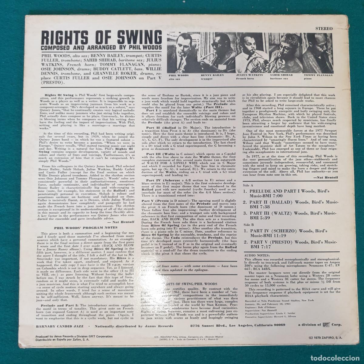Discos de vinilo: Phil Woods &ndash; Rights Of Swing - Foto 2