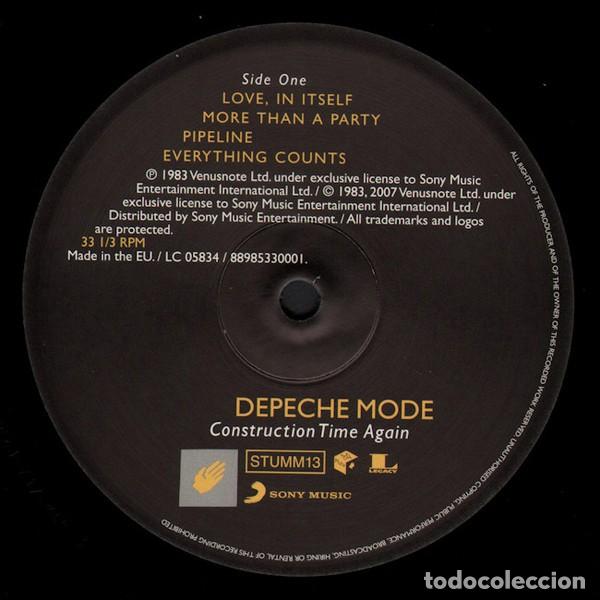 Discos de vinilo: Depeche Mode &lrm;&ndash; Construction Time Again LP 2016 NUEVO PRECINTADO - Foto 4