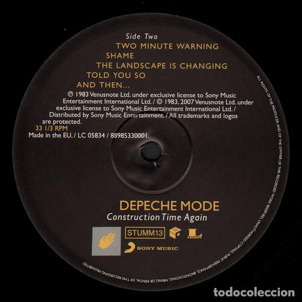 Discos de vinilo: Depeche Mode &lrm;&ndash; Construction Time Again LP 2016 NUEVO PRECINTADO - Foto 5