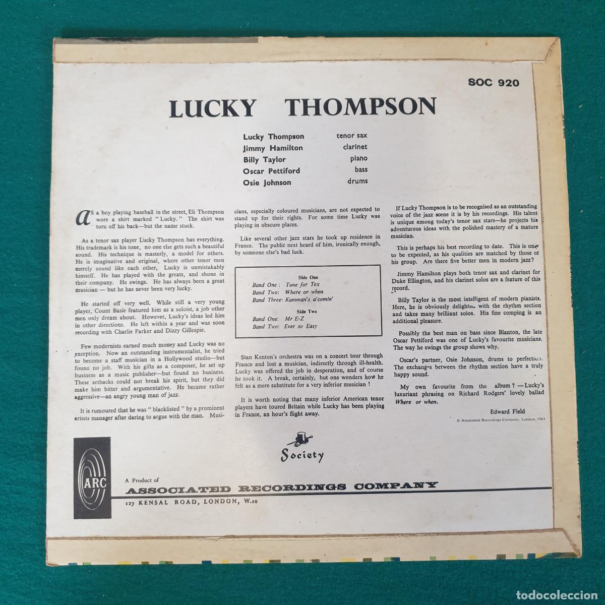 Discos de vinilo: Lucky Thompson &ndash; Lucky Thompson - Foto 2