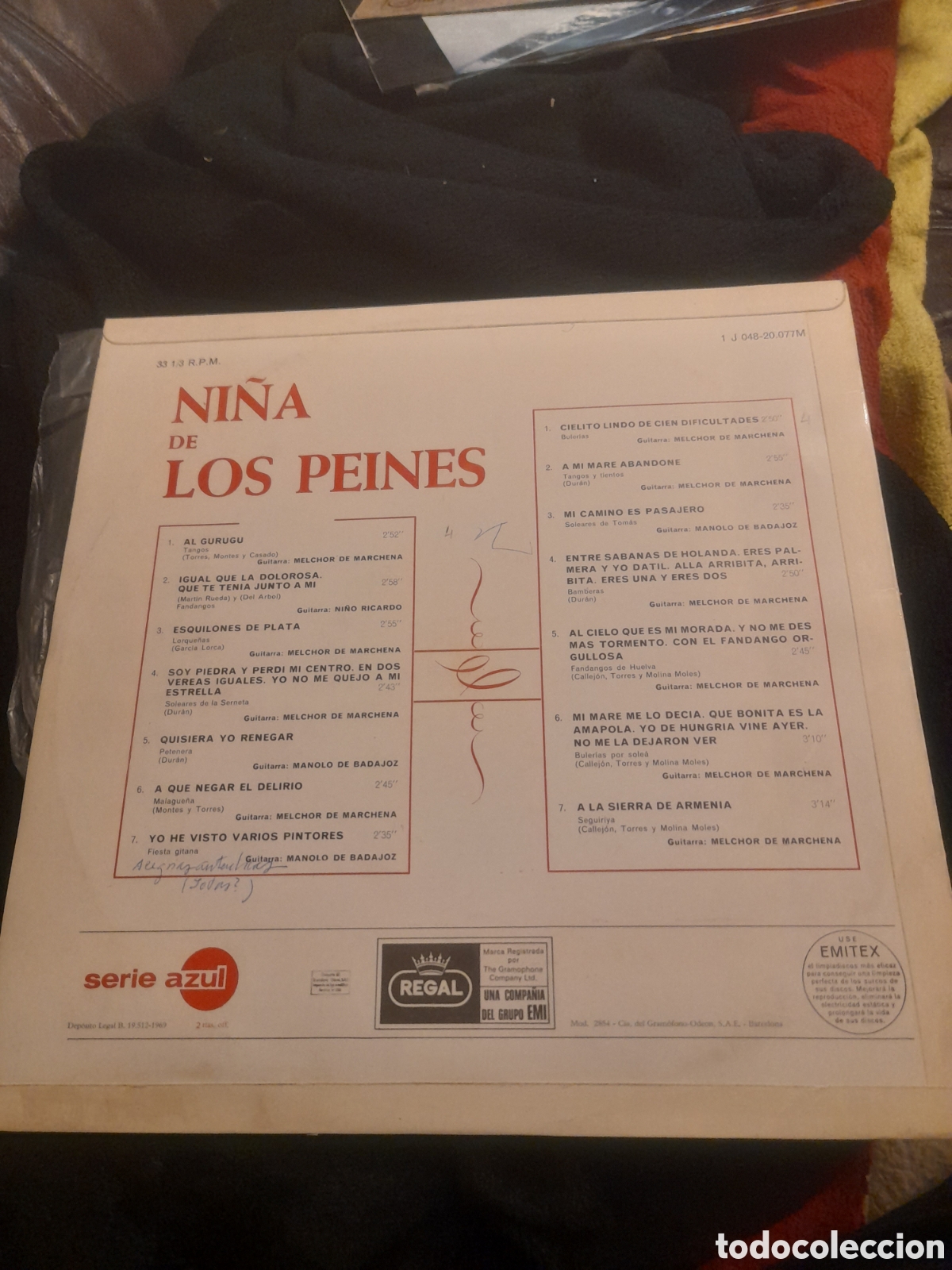 Discos de vinilo: Vinilo, Ni&ntilde;a de los Peines serie azul - Foto 2