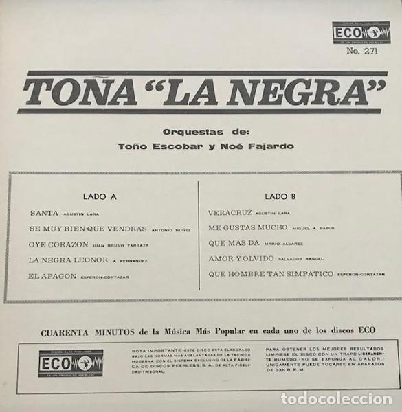 Discos de vinilo: To&ntilde;a &rdquo;La Negra&rdquo; &ndash; To&ntilde;a &rdquo;La Negra&rdquo; - Foto 2