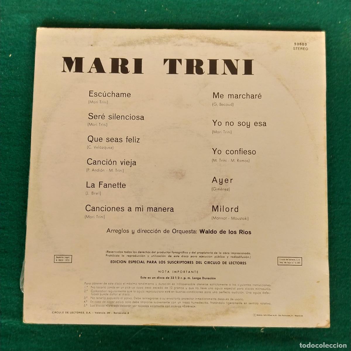 Discos de vinilo: Mari Trini &ndash; Mari Trini - Foto 2