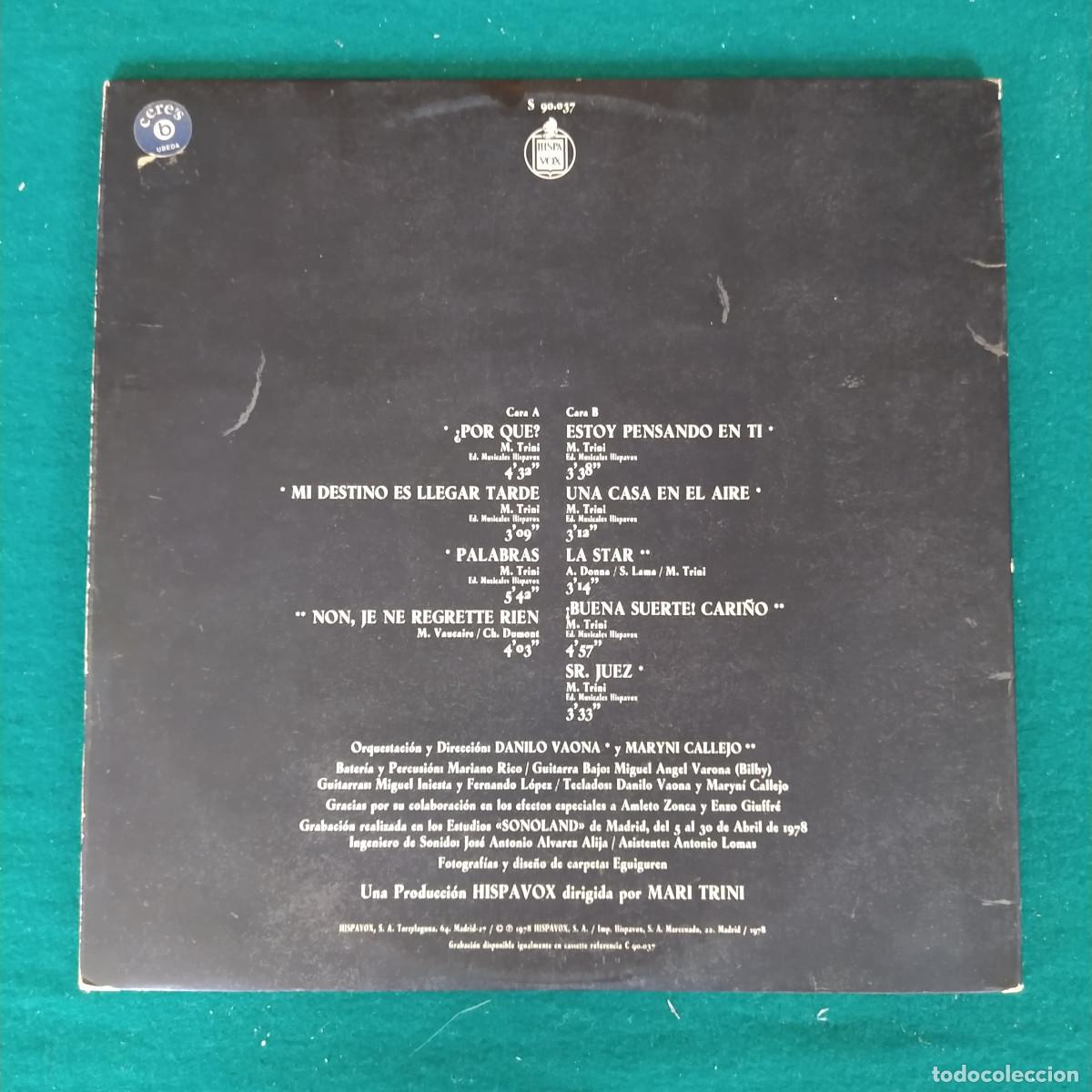 Discos de vinilo: Mari Trini &ndash; Solo Para Ti - Foto 2