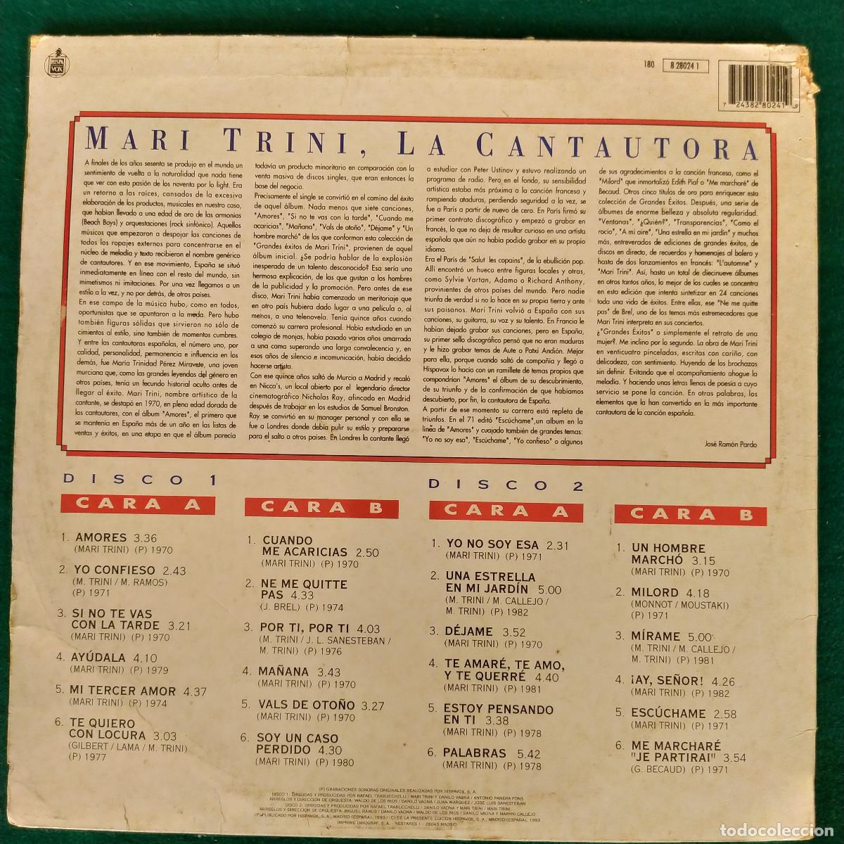 Discos de vinilo: Mari Trini &ndash; Sus Grandes &Eacute;xitos - Foto 2