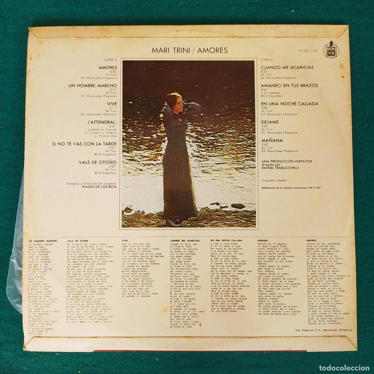 Discos de vinilo: Mari Trini &ndash; Amores. - Foto 2