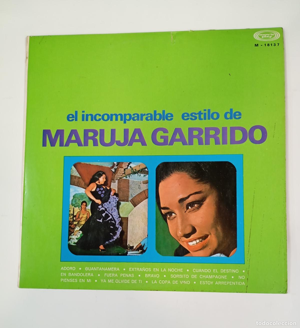 Discos de vinilo: EL INCOMPARABLE ESTILO DE MARUJA GARRIDO. LP. TDKLP6 - Foto 1