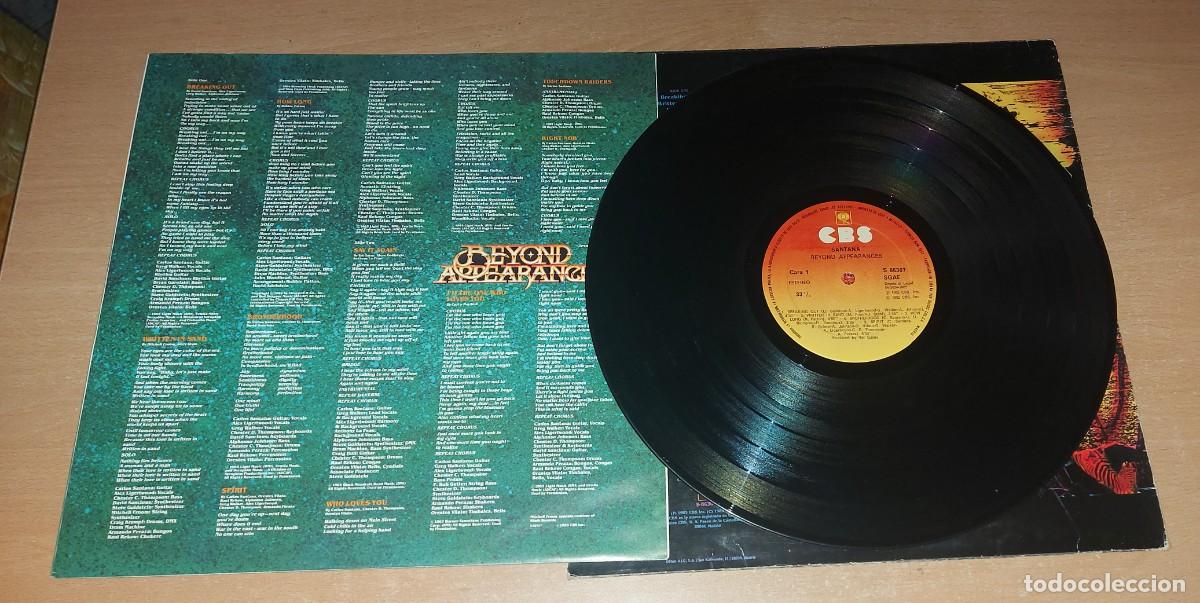 Discos de vinilo: LP SANTANA BEYOND APPEARANCES A&Ntilde;O 1985 ESPA&Ntilde;A - Foto 3