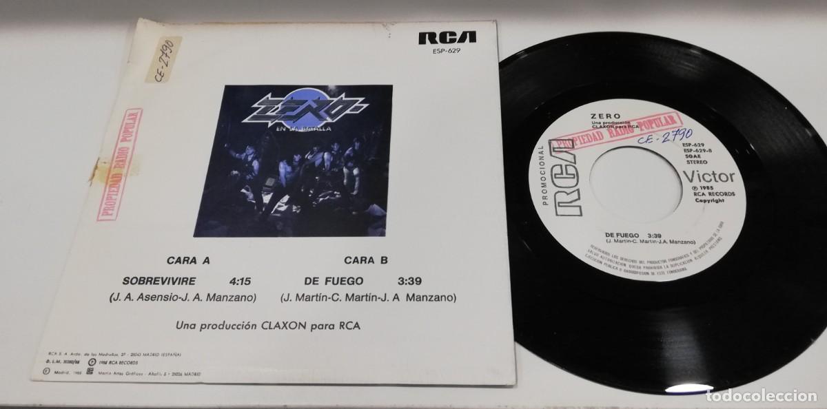 Discos de vinilo: SCO32-Zero - Sobrevivire (7&rdquo;, Promo) - Foto 2
