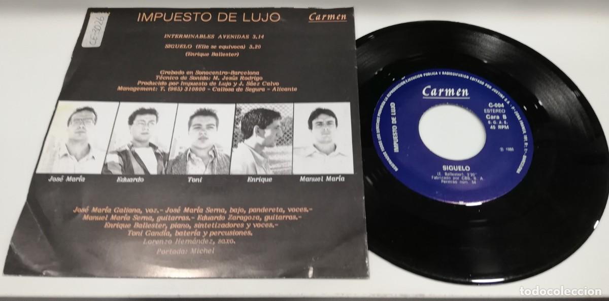 Discos de vinilo: SCO32-Impuesto de Lujo - Interminables Avenidas (7&rdquo;, Single) - Foto 2