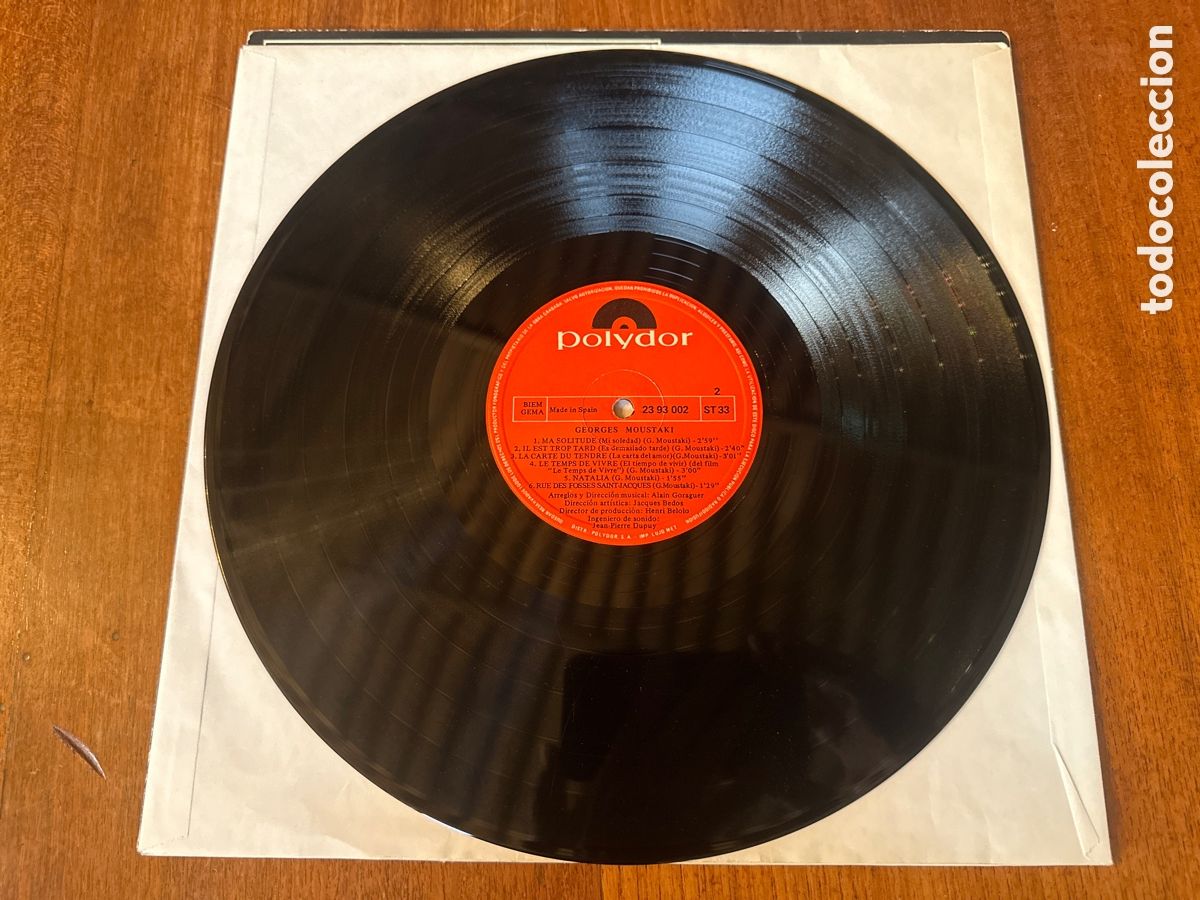 Discos de vinilo: GEORGES MOUSTAKI, POLYDOR, 1970 SPAIN - Foto 6
