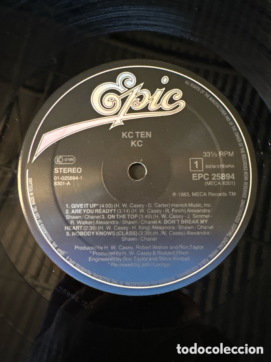 Discos de vinilo: KC TEN - LP. VINILO 1983 - Foto 3