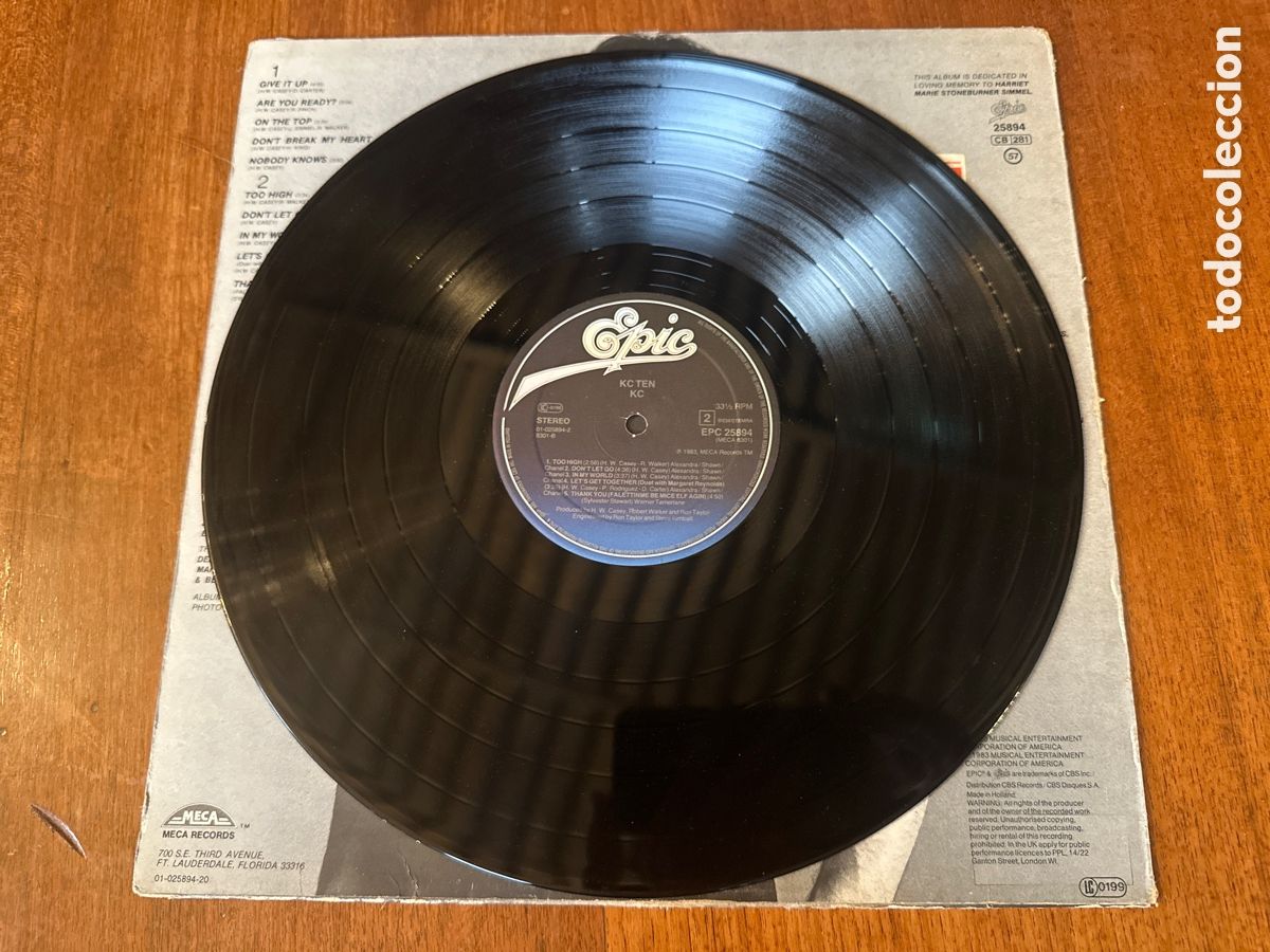 Discos de vinilo: KC TEN - LP. VINILO 1983 - Foto 6