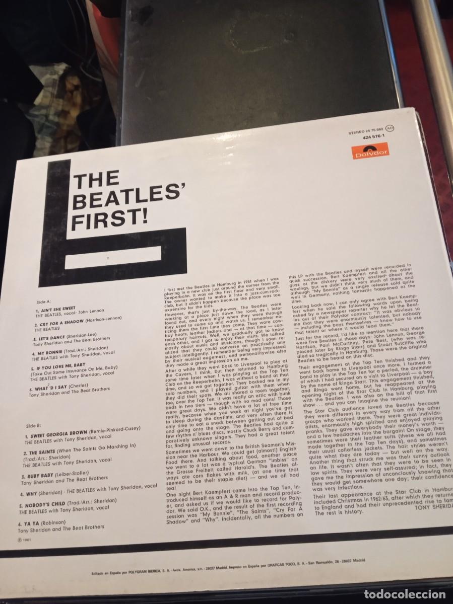 Discos de vinilo: THE BEATLES- THE BEATLES FIRST. LP - Foto 2