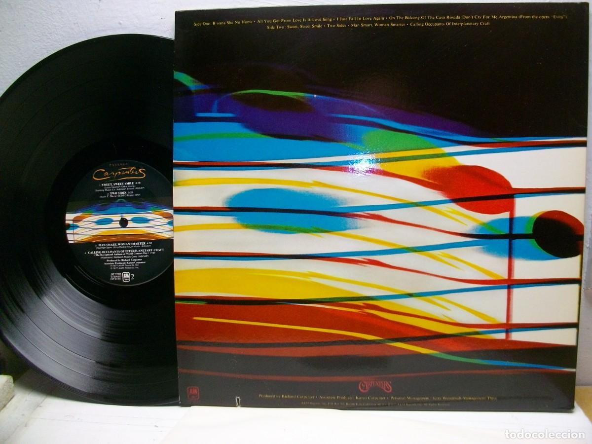 Discos de vinilo: Carpenters &ndash; Passage LP 1977 USA - Foto 2