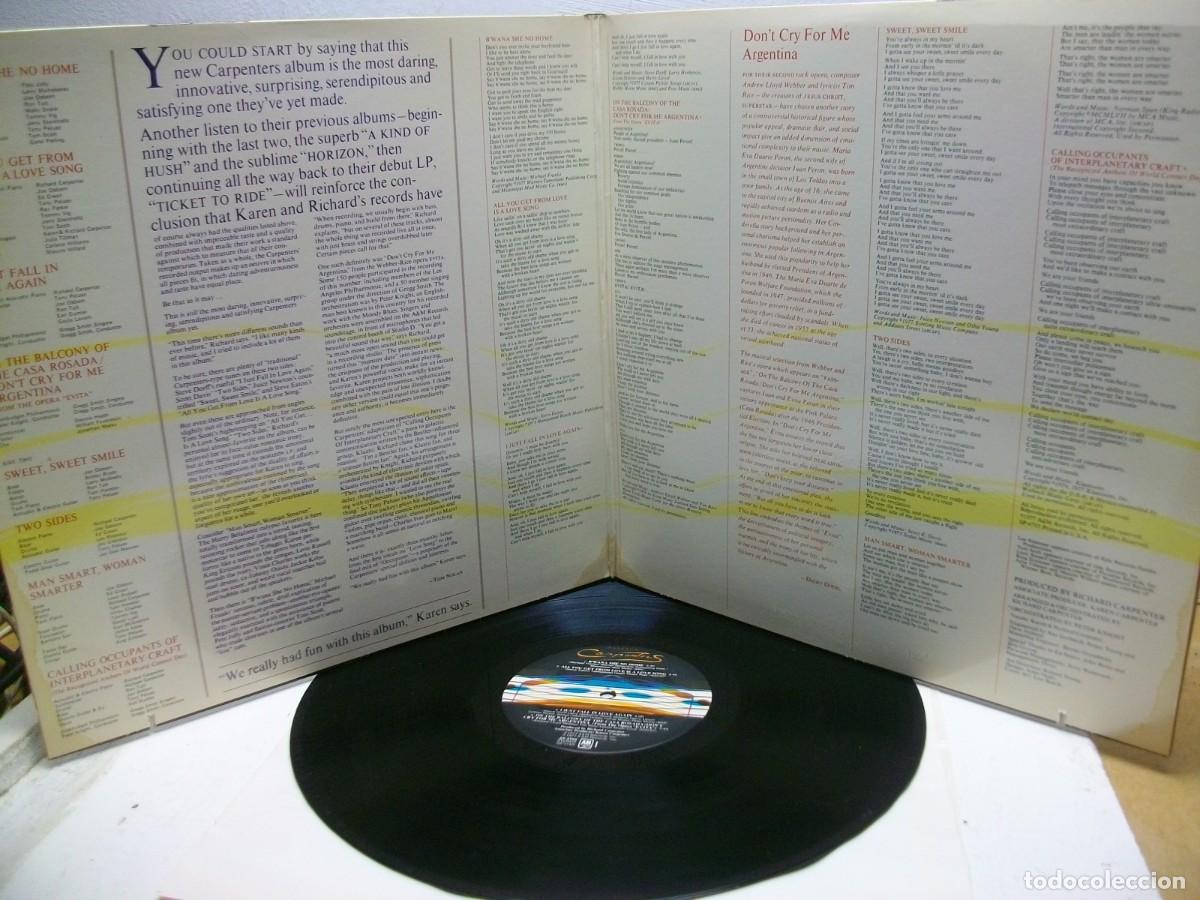 Discos de vinilo: Carpenters &ndash; Passage LP 1977 USA - Foto 3