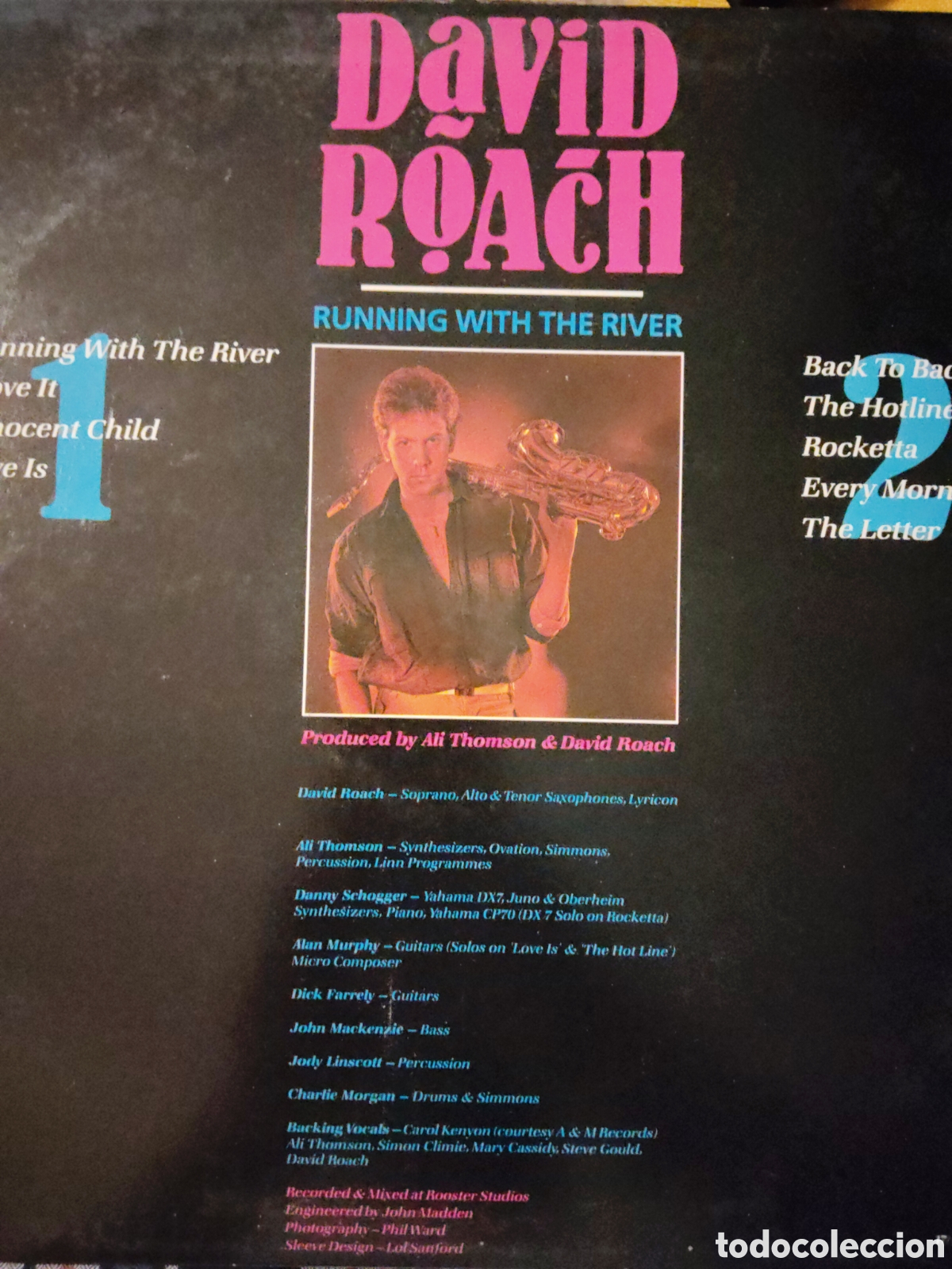 Discos de vinilo: David Roach&nbsp;&ndash;&nbsp;Running With The River Vinilo LP 1984 - Foto 2