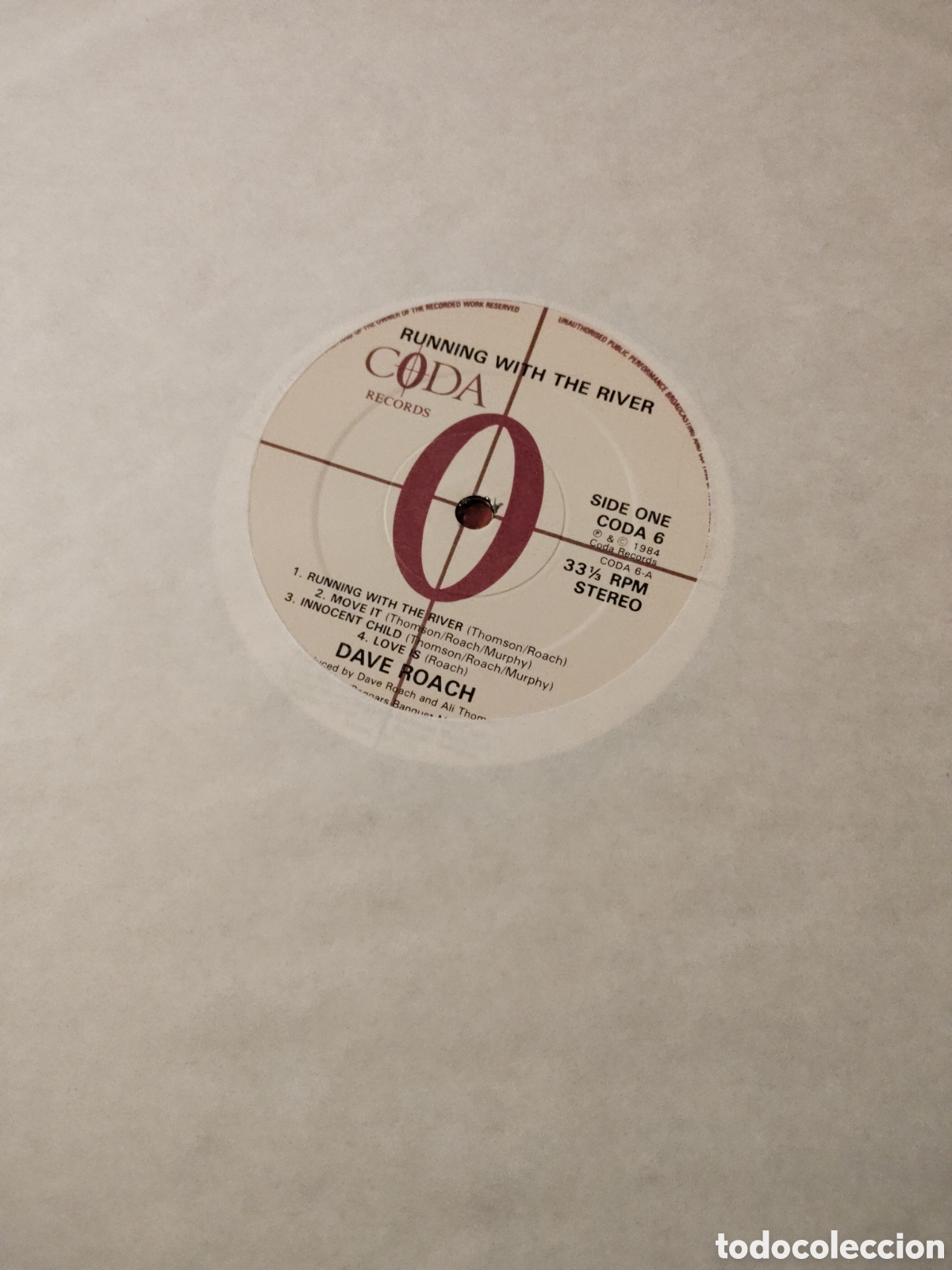 Discos de vinilo: David Roach&nbsp;&ndash;&nbsp;Running With The River Vinilo LP 1984 - Foto 4