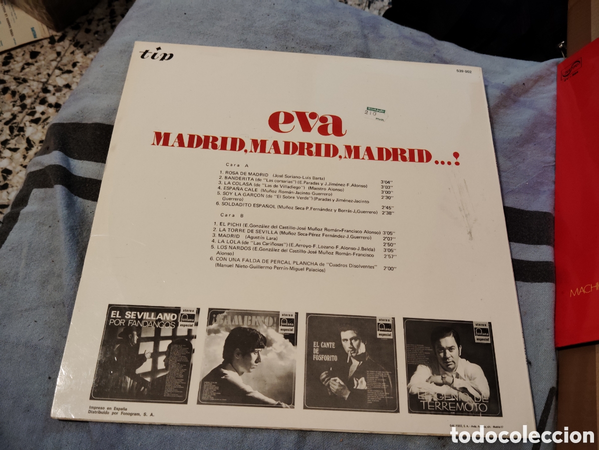 Discos de vinilo: EVA - MADRID , MADRID , MADRID ( 1969 ) - Foto 2