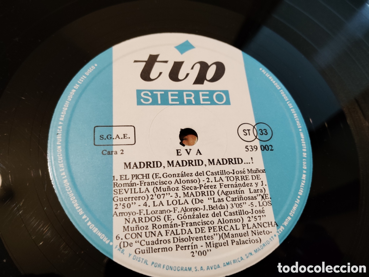 Discos de vinilo: EVA - MADRID , MADRID , MADRID ( 1969 ) - Foto 3