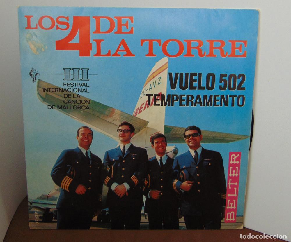Discos de vinilo: LOS 4 DE LA TORRE - VUELO 502 - SINGLE - Foto 1