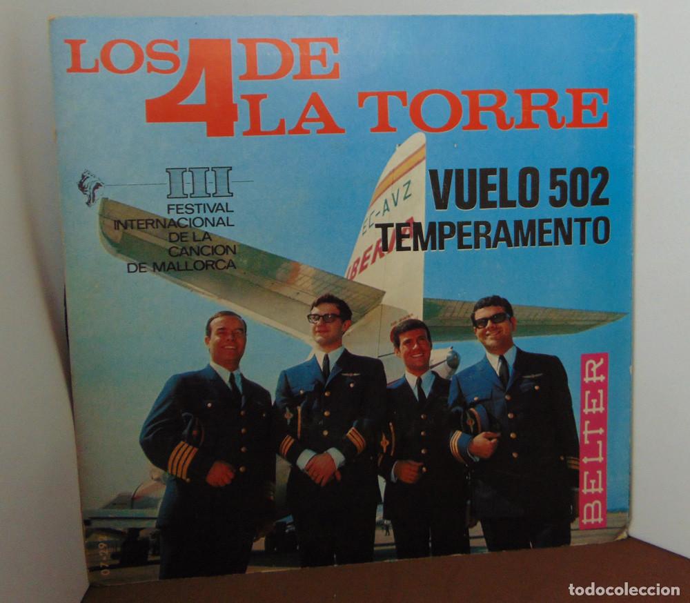 Discos de vinilo: LOS 4 DE LA TORRE - VUELO 502 - SINGLE - Foto 3