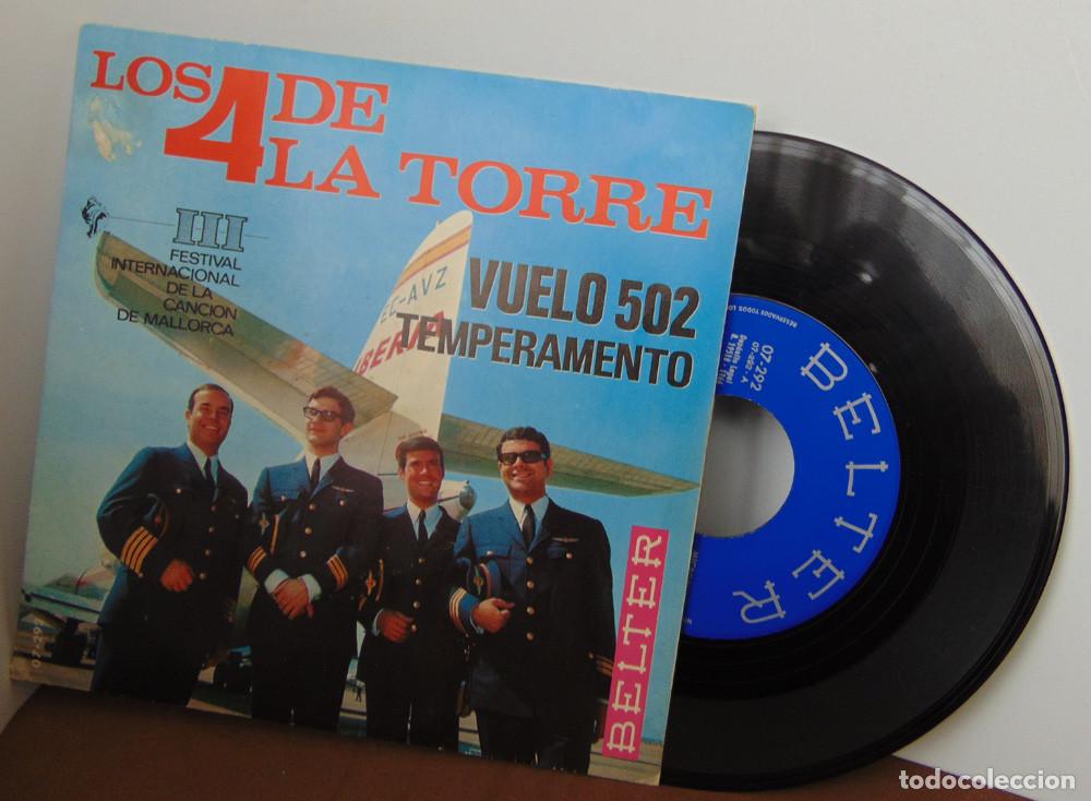 Discos de vinilo: LOS 4 DE LA TORRE - VUELO 502 - SINGLE - Foto 2