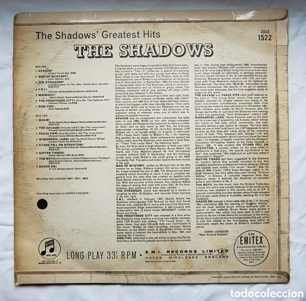 Discos de vinilo: The Shadows,- Greatest Hits,- L.P. - Foto 2