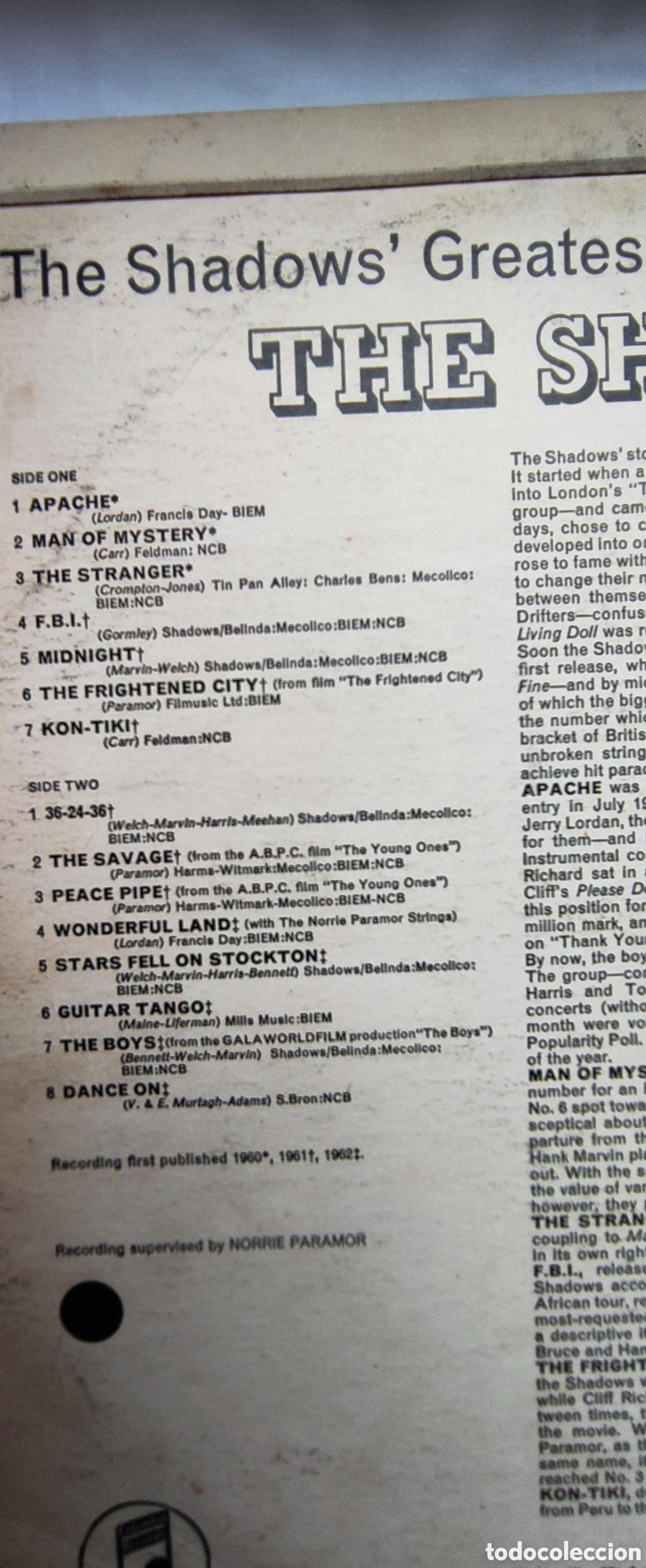 Discos de vinilo: The Shadows,- Greatest Hits,- L.P. - Foto 3